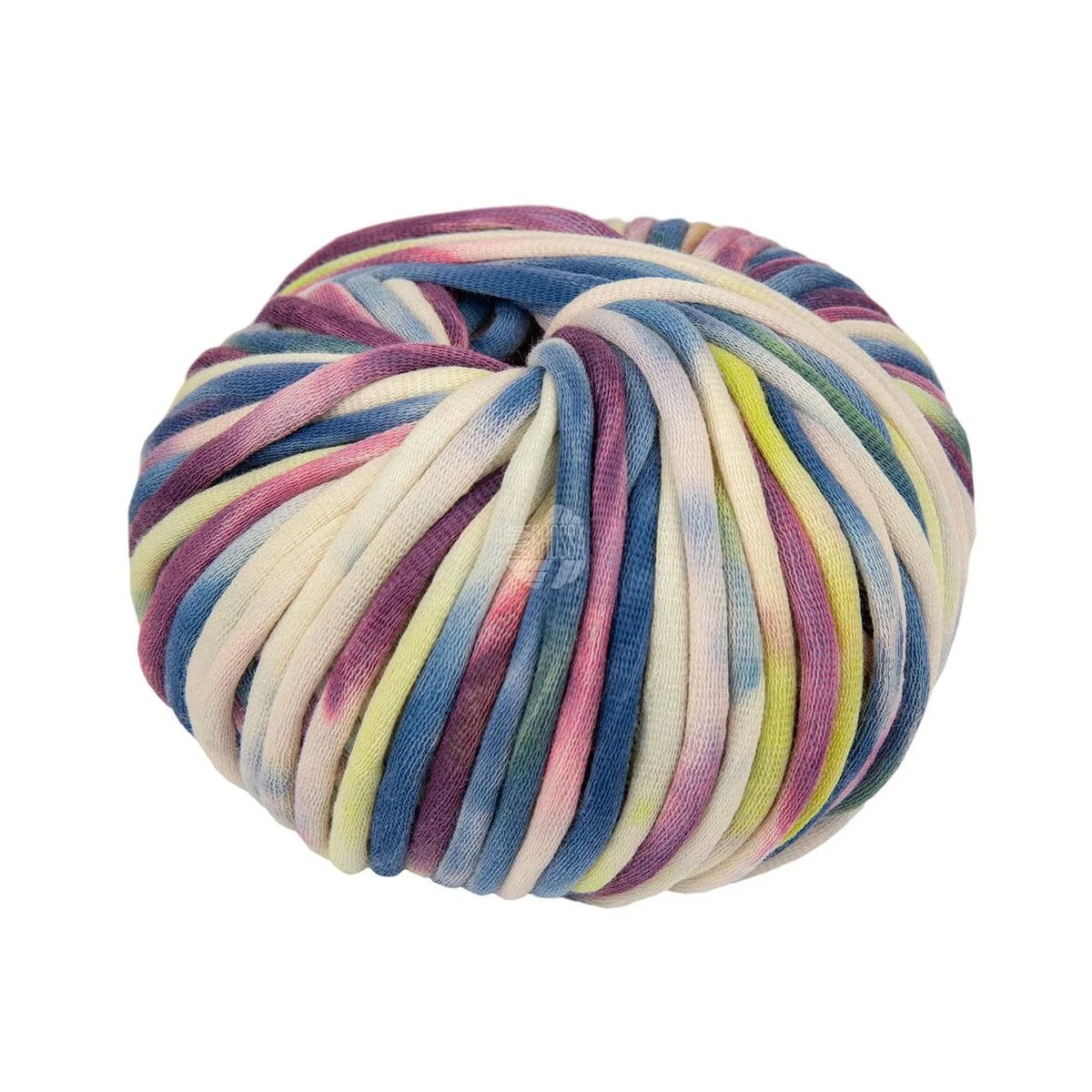 Lana Grossa - Gelato 0009 ecru hellgelb zitrusgelb jeans graublau dunkelviolett antikviolett graugrün