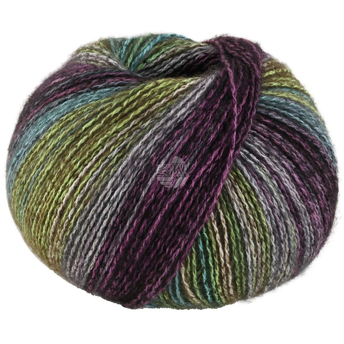 Lana Grossa - Gianna 0006 oliv grau brombeer schwarz petrol