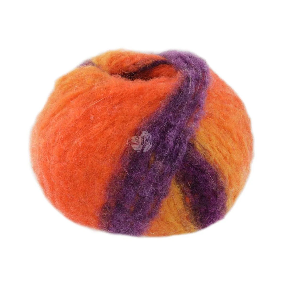 Lana Grossa - Gigante 0002 dunkelviolett gelb graulila orange blauviolett