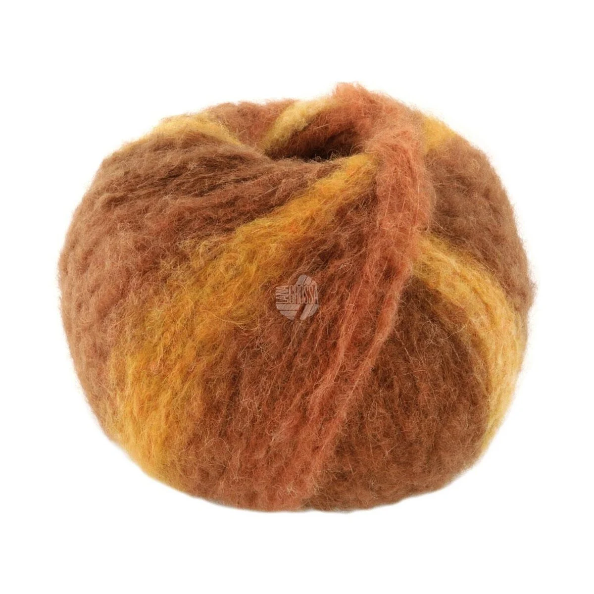 Lana Grossa - Gigante 0006 ocker nougat grau- schokobraun sandgelb