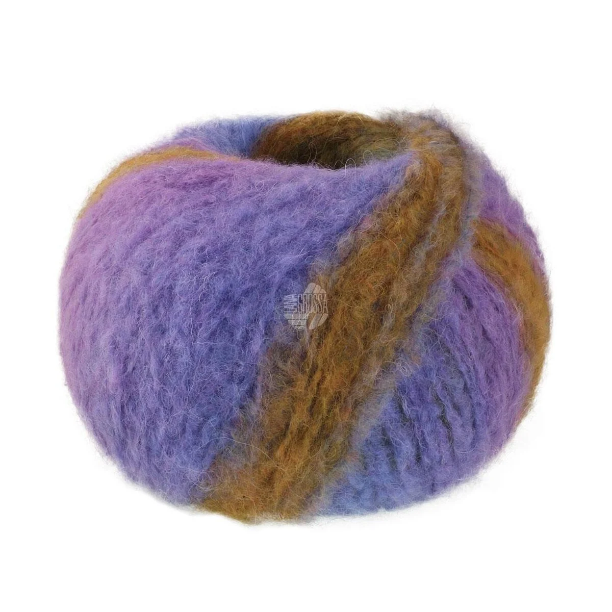 Lana Grossa - Gigante 0014 violett veilchenblau moosgrün khaki ocker