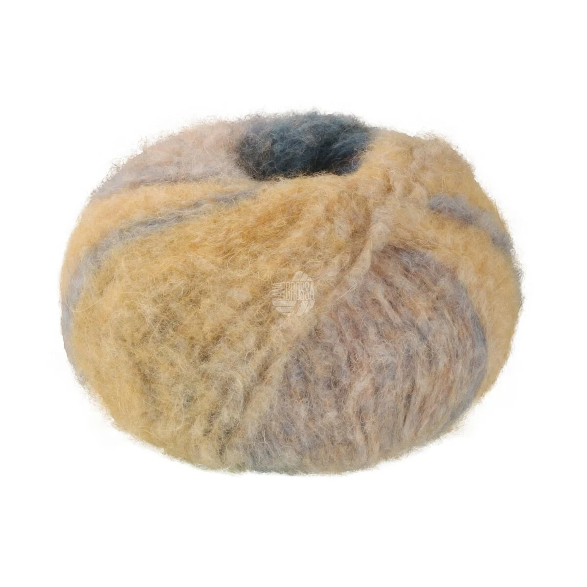 Lana Grossa - Gigante Multi 0101 graublau beige graurot mandarin petrolgrün graugelb