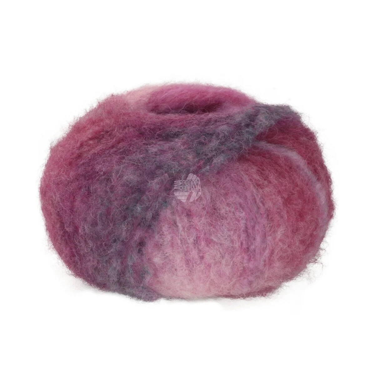 Lana Grossa - Gigante Multi 0107 mauve nelke pink jadegrün graurot weinrot brombeer veilchenblau
