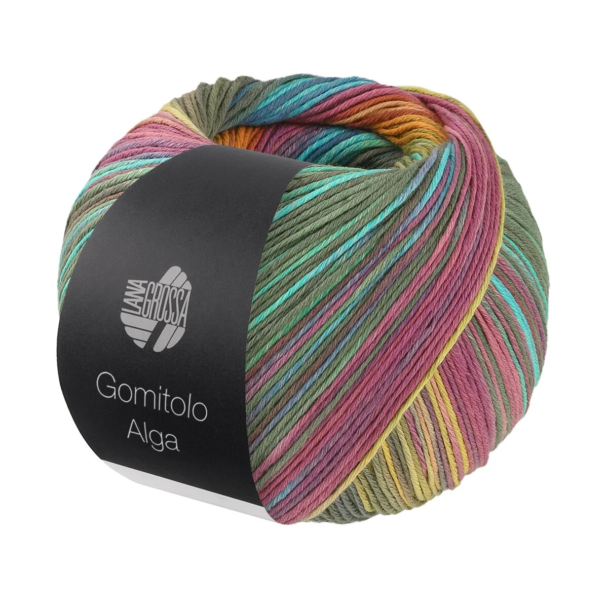 Lana Grossa - Gomitolo Alga 2027 graugrün türkis fuchsia gelb frühlingsgrün orange oliv himmelblau blau altrosa weiß