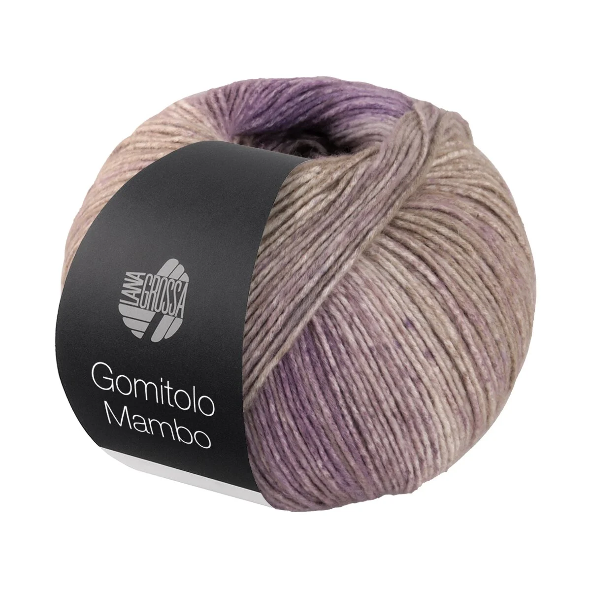 Lana Grossa - Gomitolo Mambo 2034 lila graubeige rohweiß taupe vanille sandbeige