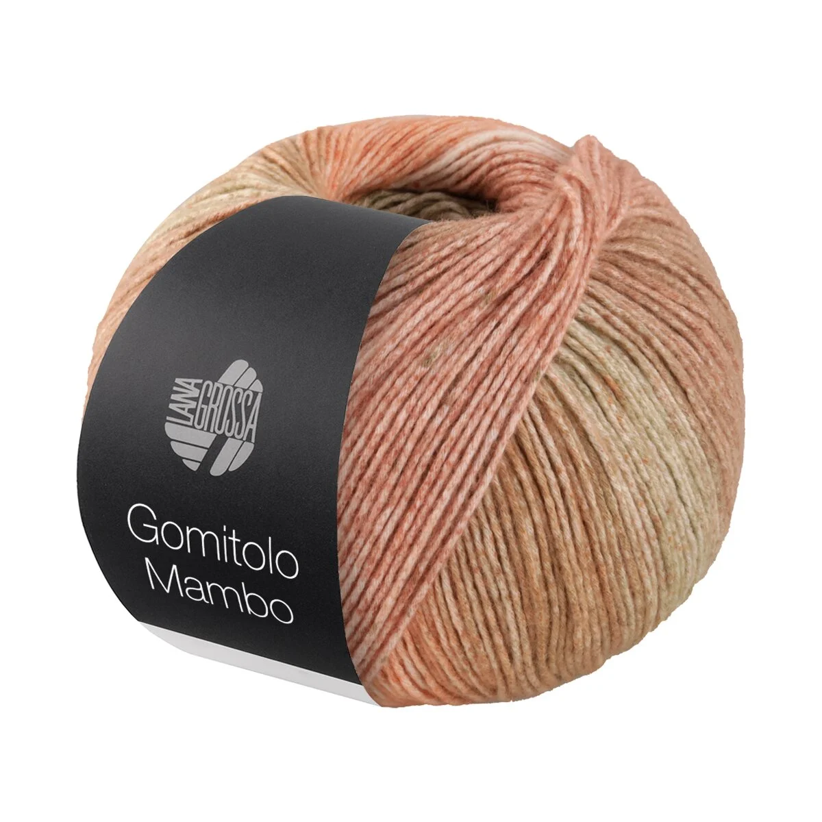 Lana Grossa - Gomitolo Mambo 2037 orange apricot camel sand leinenbeige
