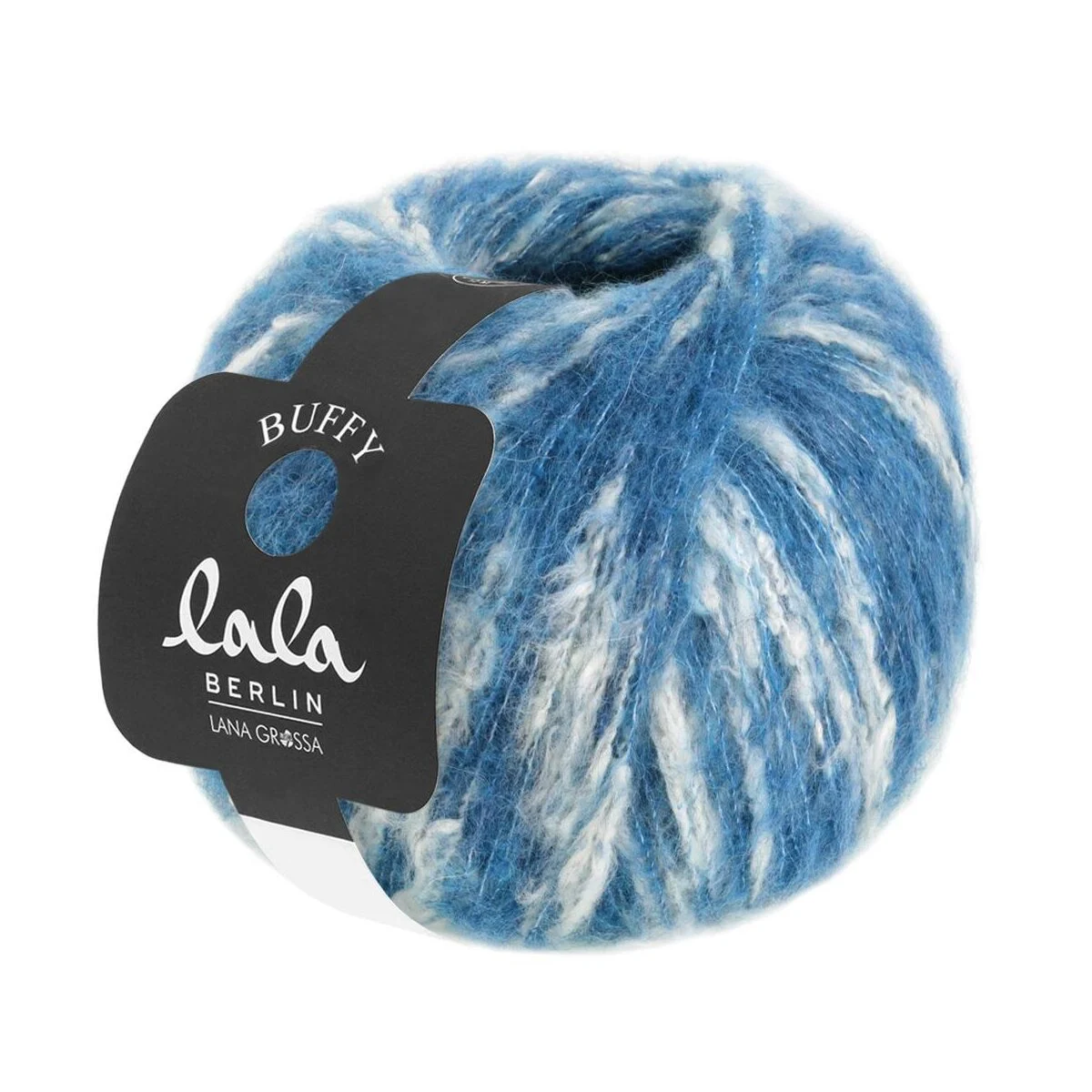 Lana Grossa - Lala Berlin Buffy 0007 azur rohweiß
