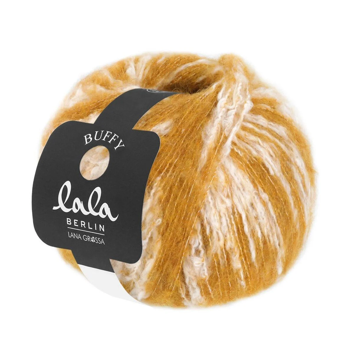 Lana Grossa - Lala Berlin Buffy 0008 honiggelb rohweiß