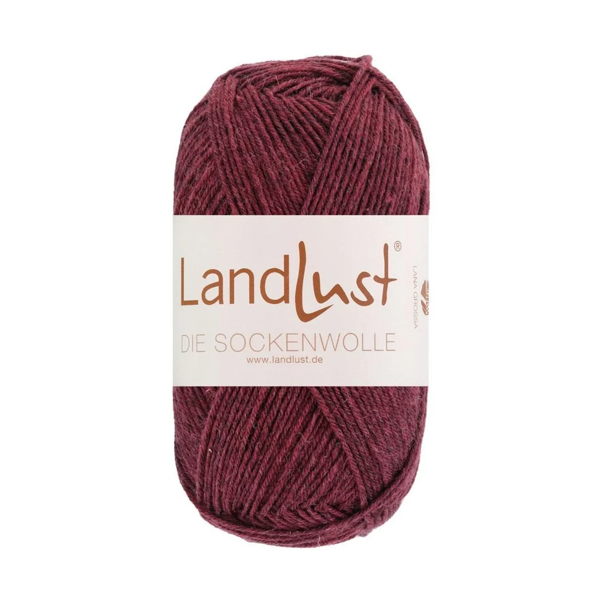 Lana Grossa - Landlust die Sockenwolle 50g Mélange 1602 weinrot meliert