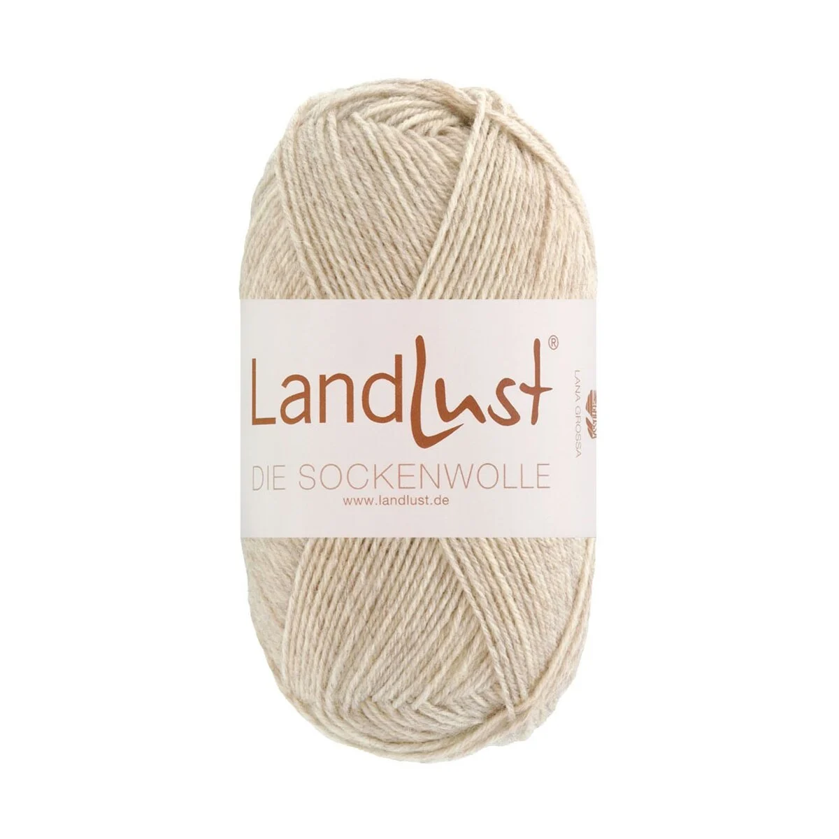 Lana Grossa - Landlust die Sockenwolle 50g Mélange 1608 natur meliert