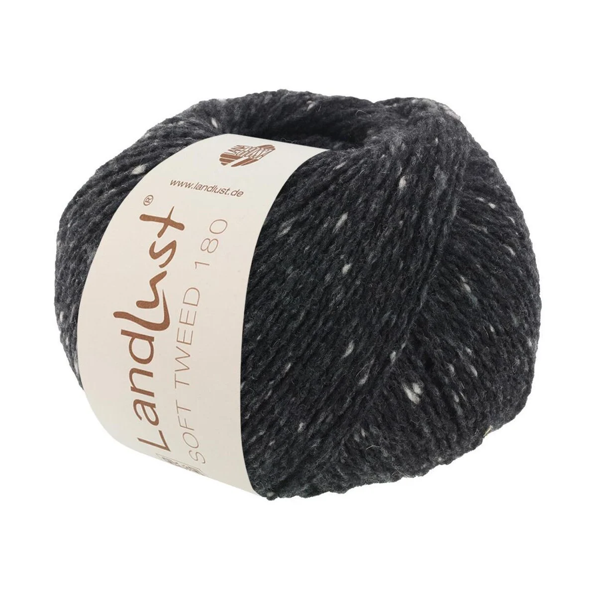 Lana Grossa - Landlust Soft Tweed 180 0106 schwarz meliert