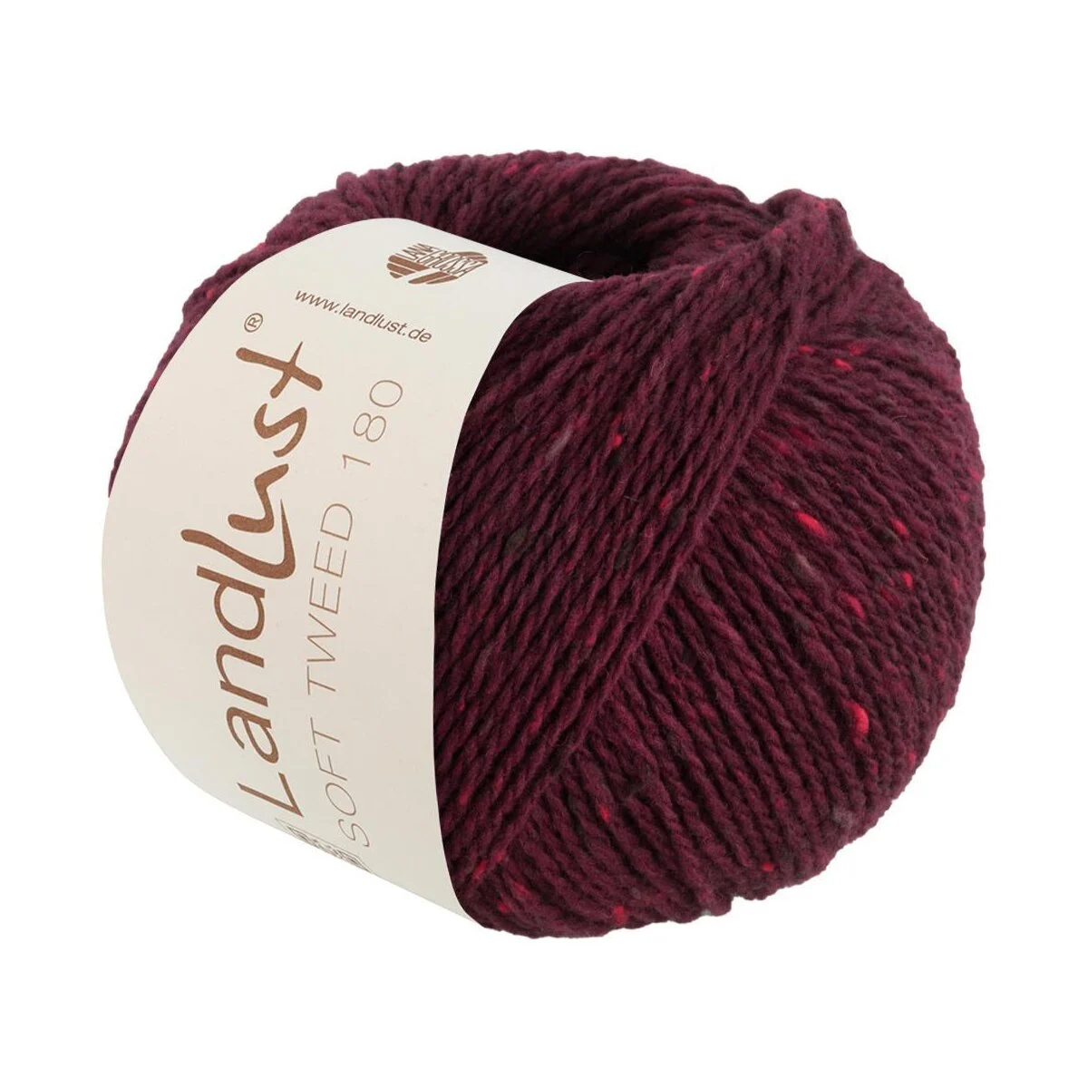 Lana Grossa - Landlust Soft Tweed 180 0123 burgund meliert