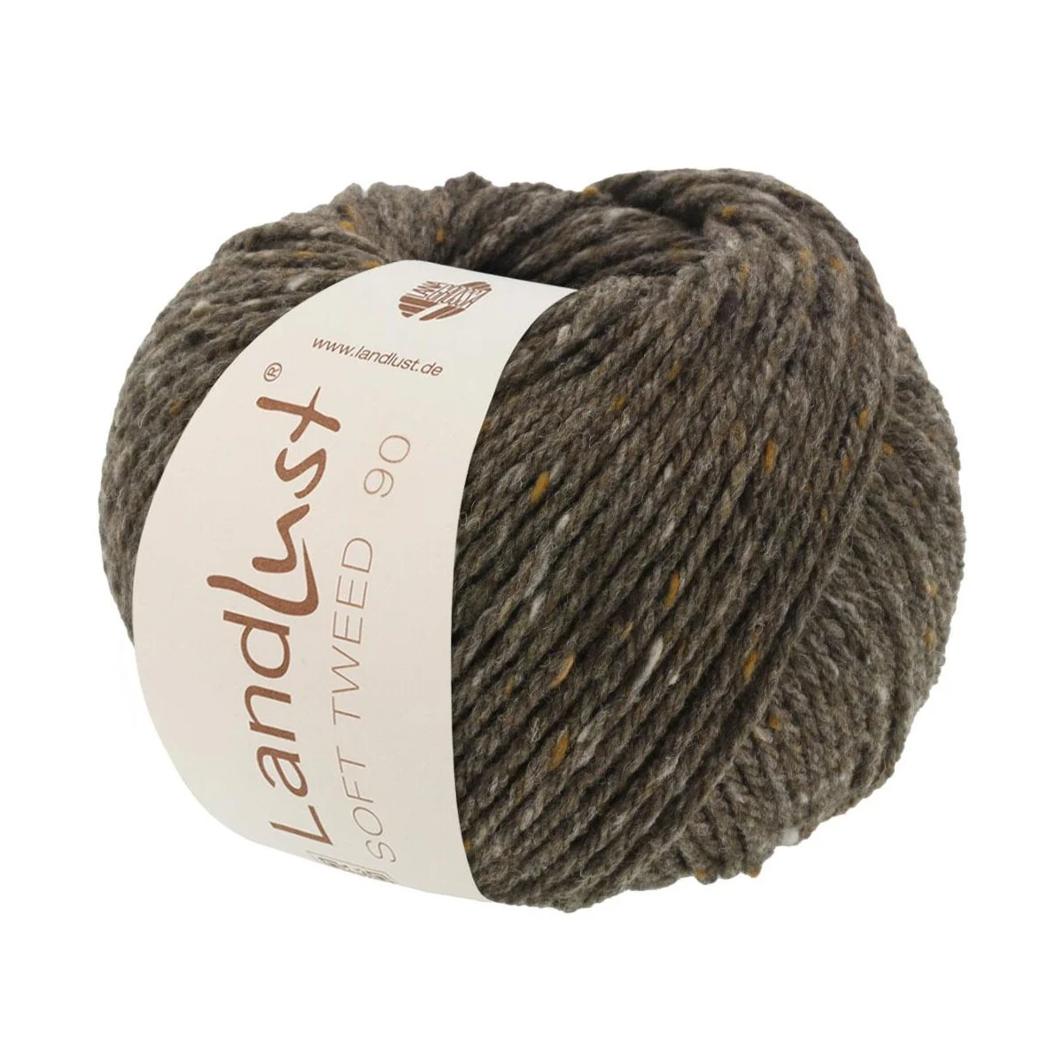 Lana Grossa - Landlust Soft Tweed 90 0003 graubraun meliert