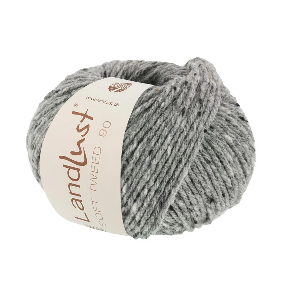 Lana Grossa - Landlust Soft Tweed 90 0004 grau meliert