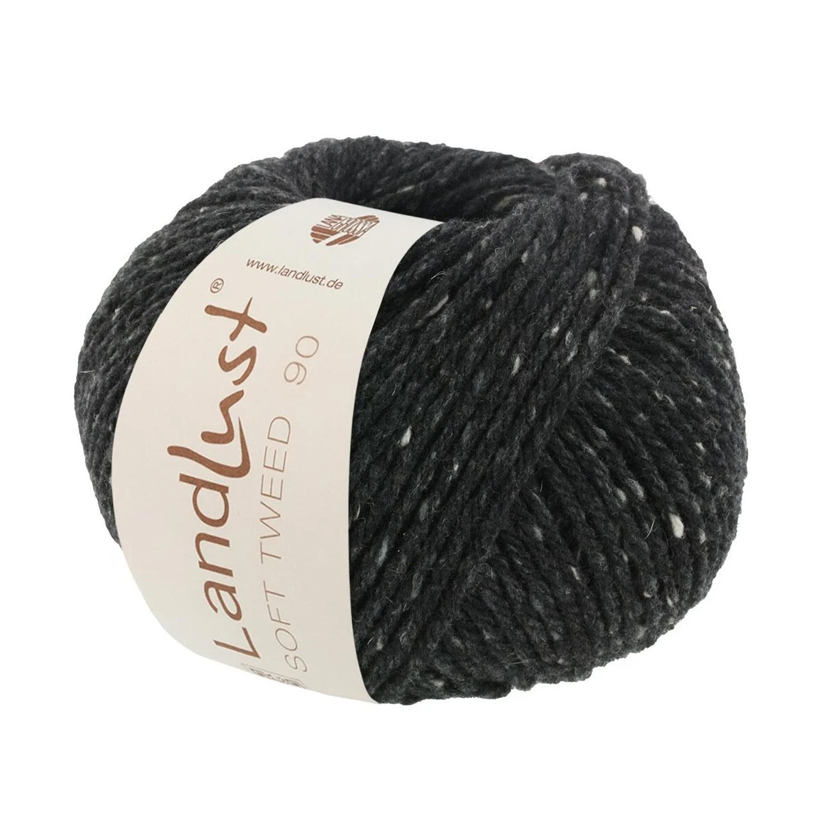 Lana Grossa - Landlust Soft Tweed 90 0006 schwarz meliert