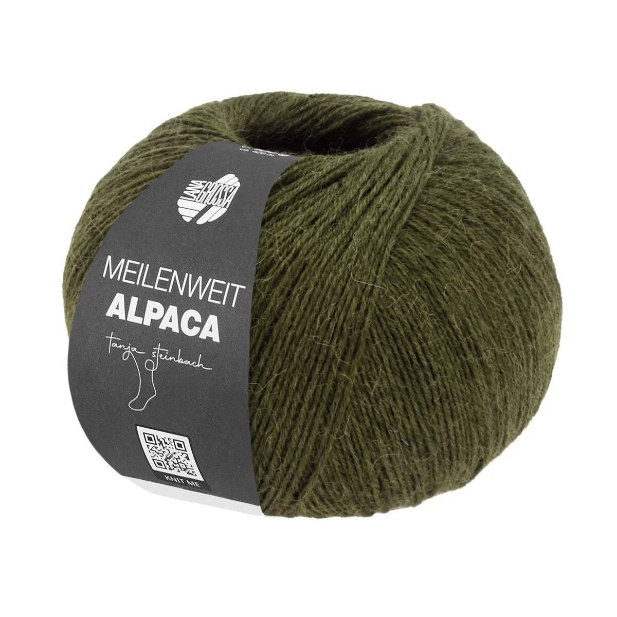 Lana Grossa - Meilenweit 100g Alpaca 2017 dunkeloliv
