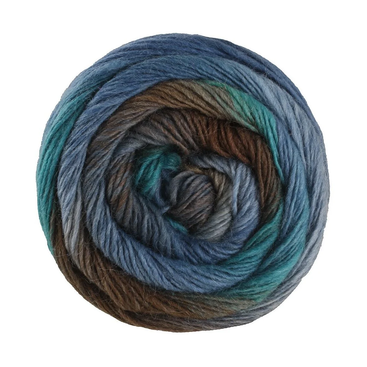 Lana Grossa - Meilenweit 100g Color Mix Multi 8017 petrol seegrün dunkelbraun mokka blaupetrol