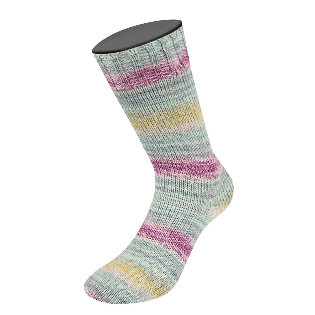 Lana Grossa - Meilenweit 100g Cotone Vegano Arancia 6171 dunkelfuchsia hellgrau natur mint senfgelb