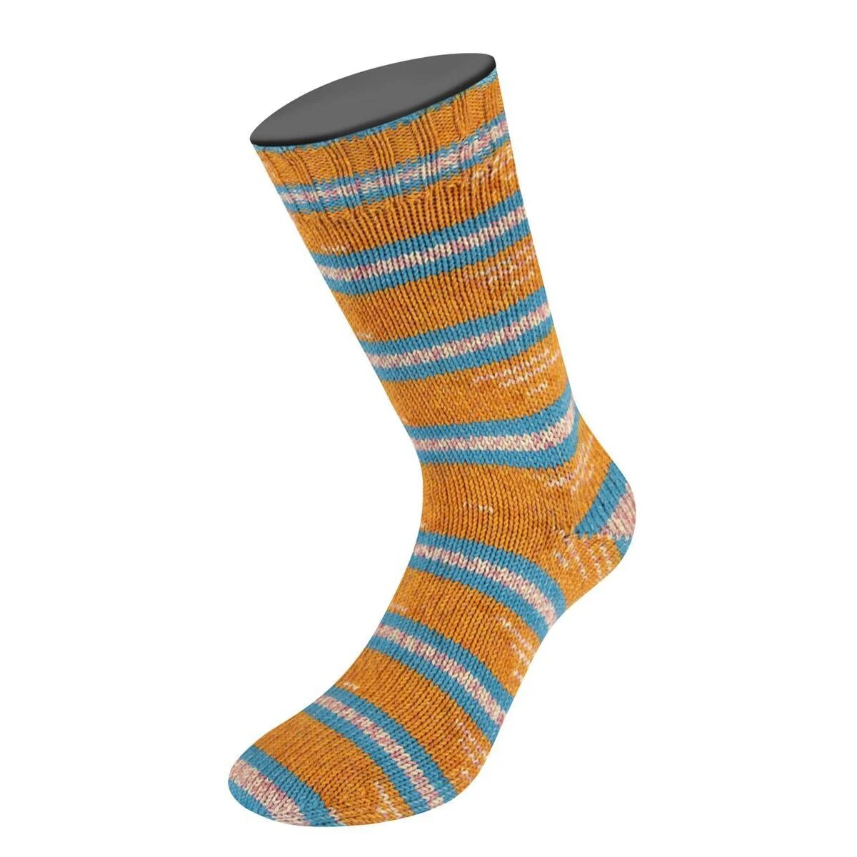 Lana Grossa - Meilenweit 100g Cotone Vegano Baia 1514 blau lachs orange pink rohweiß