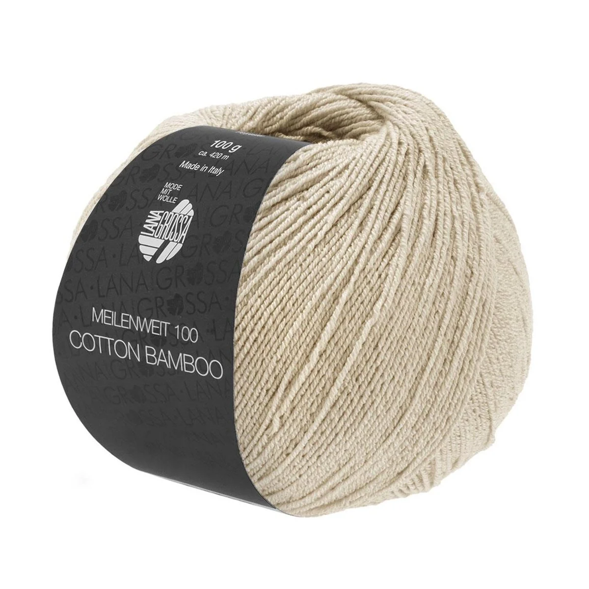 Lana Grossa - Meilenweit 100g Cotton Bamboo 0033 leinen