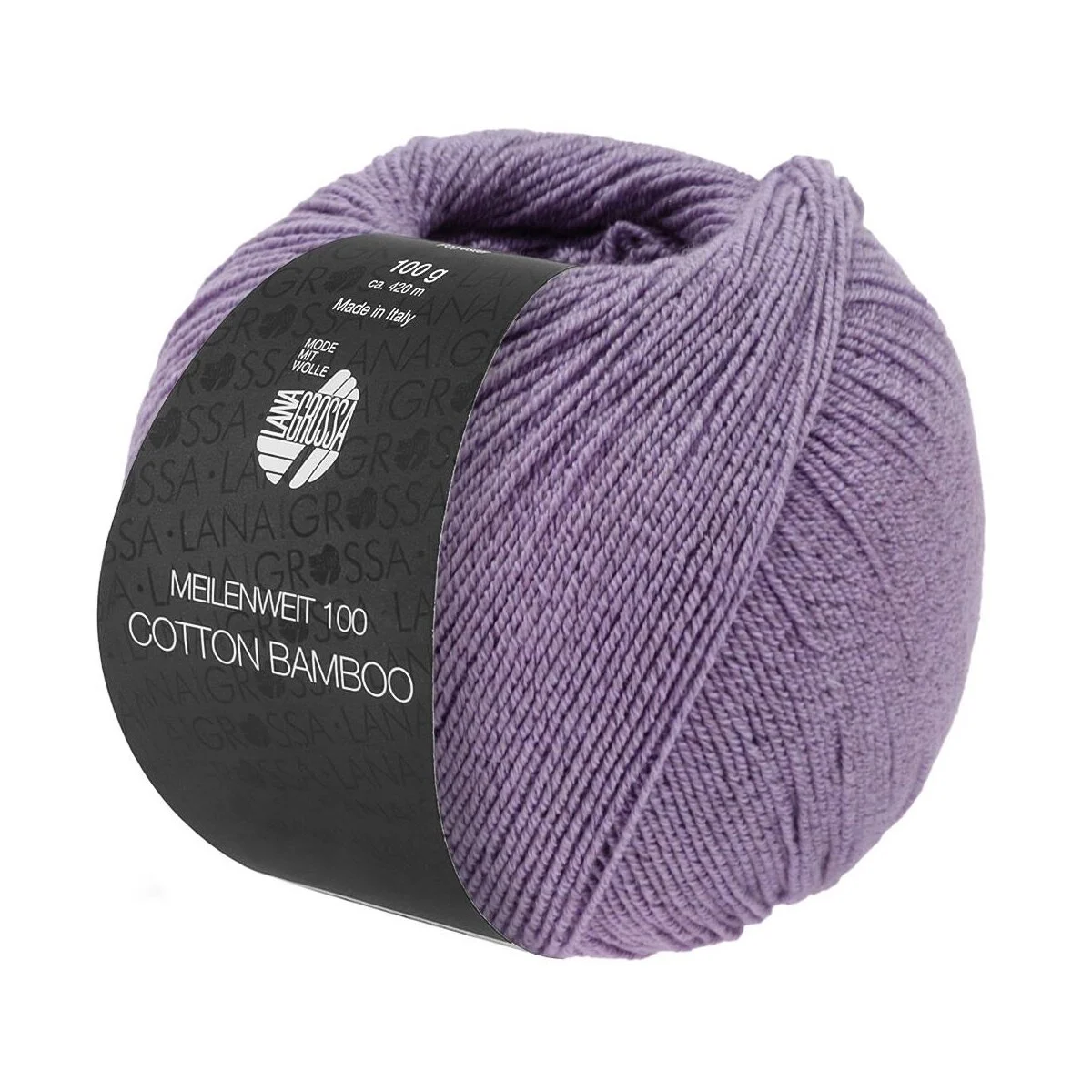 Lana Grossa - Meilenweit 100g Cotton Bamboo 0037 fliederlila