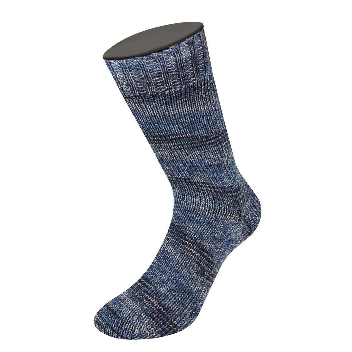Lana Grossa - Meilenweit 100g Denim Mix Blue 4612 graublau jeans dunkelgrau anthrazit