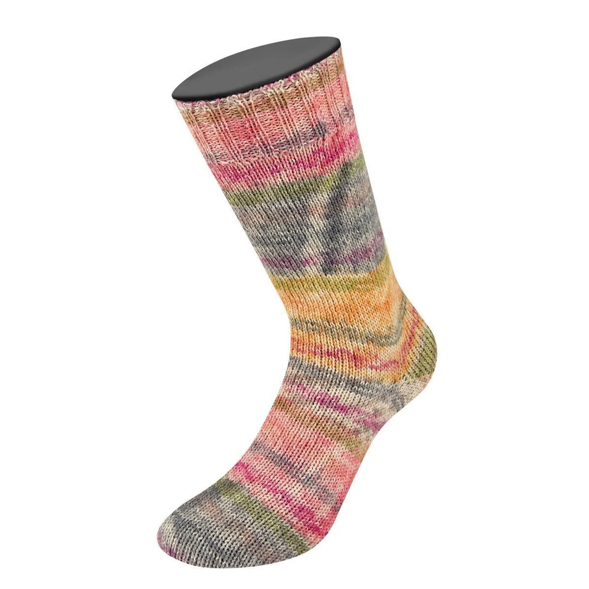 Lana Grossa - Meilenweit 100g Merino Extrafine Cosima 3495 graurot brombeer rot rosa graugrün olivgrün