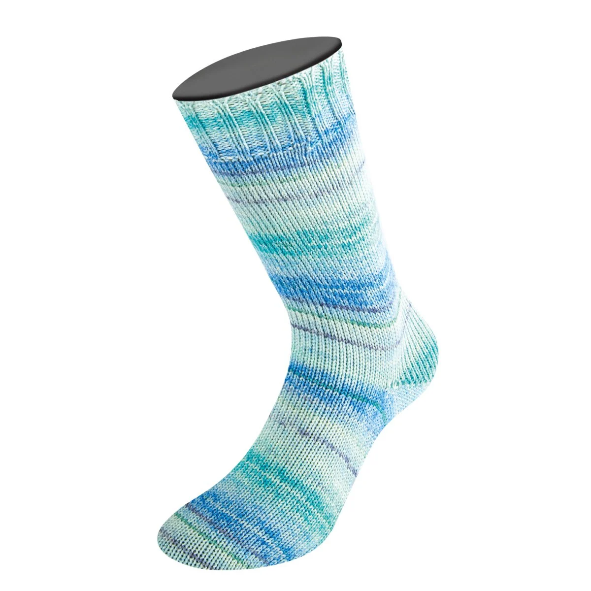 Lana Grossa - Meilenweit 100g Merino Extrafine Cremoso 4124 türkis helltürkis weißtürkis hellblau blau grauviolett grün