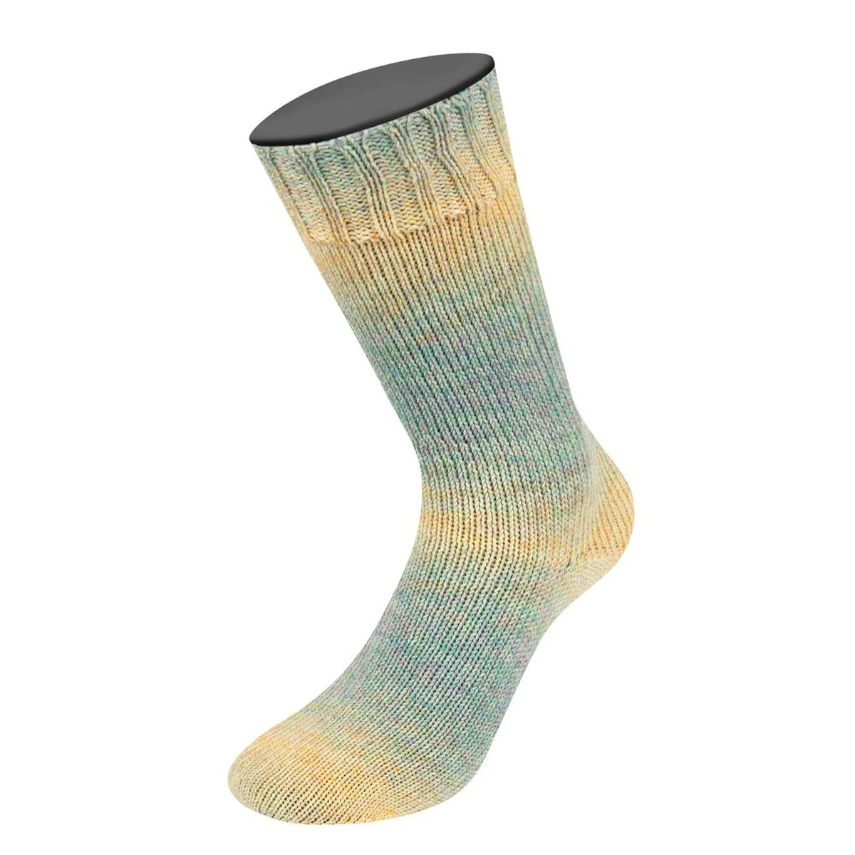 Lana Grossa - Meilenweit 100g Merino Extrafine Shades 7222 gelb apricot türkis graulila