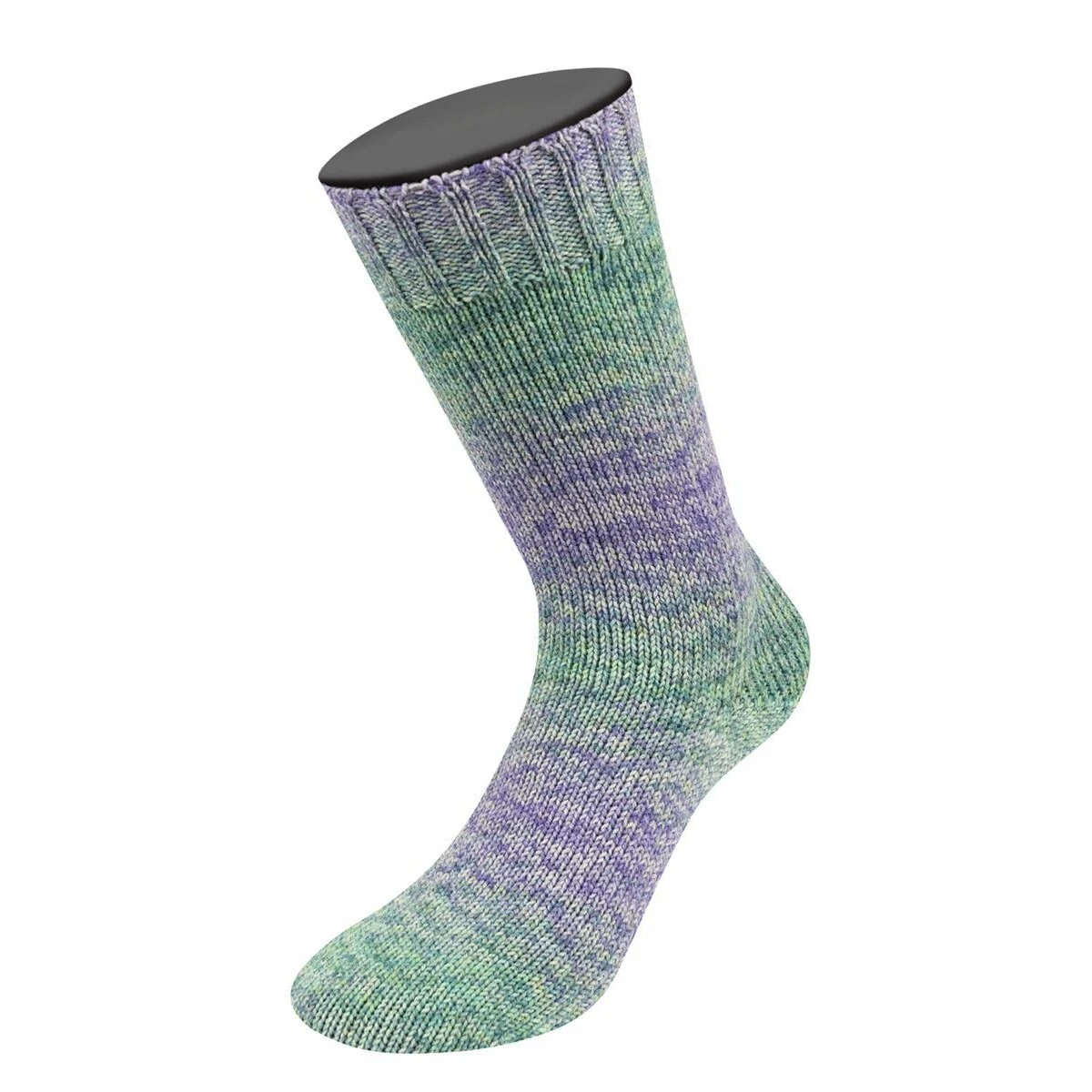 Lana Grossa - Meilenweit 100g Merino Extrafine Shades 7230 türkisgrün petrolgrün gelbgrün blasslila violett