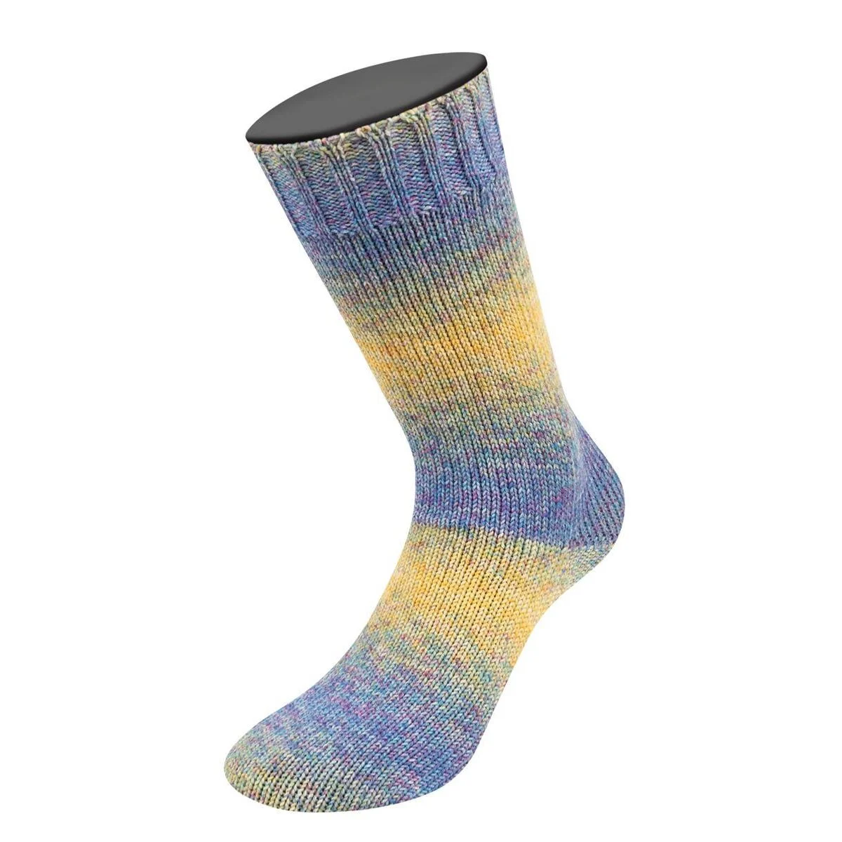 Lana Grossa - Meilenweit 100g Merino Extrafine Shades 7231 vanille gelb türkis blau orchidee