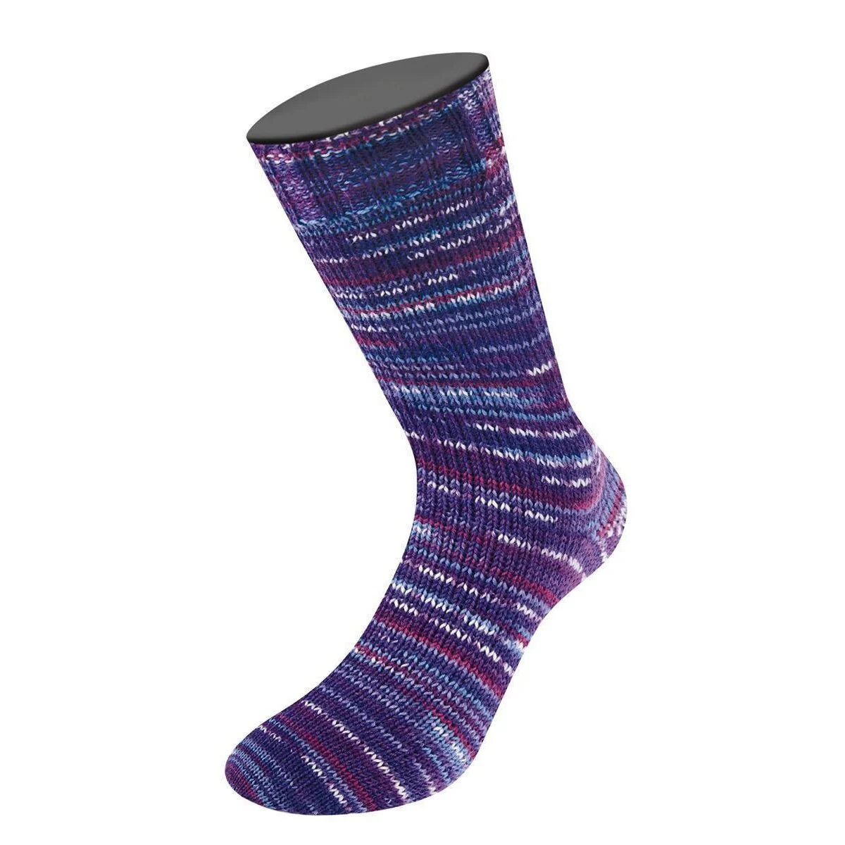 Lana Grossa - Meilenweit 100g Punto 6308 dunkelblau hellblau blauviolett weiß azur rotviolett