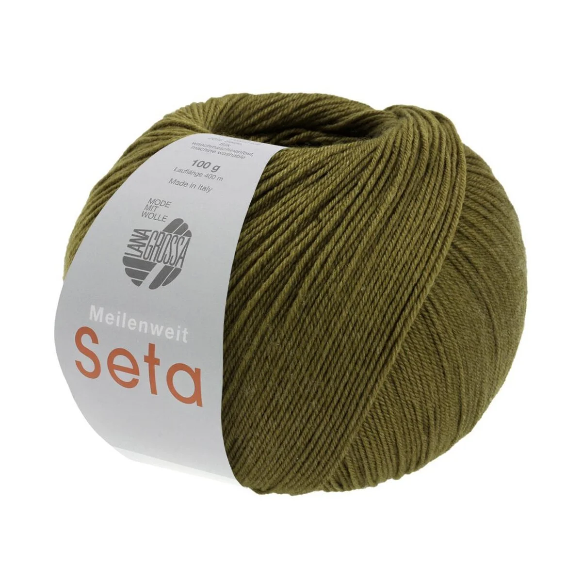 Lana Grossa - Meilenweit 100g Seta 0046 moosgrün