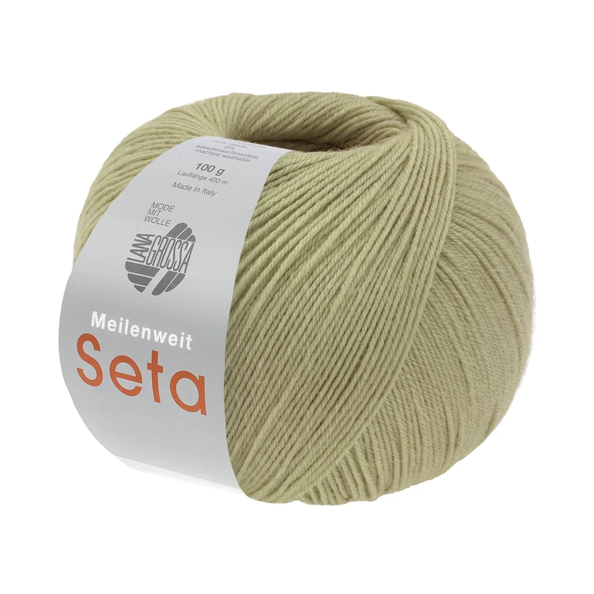 Lana Grossa - Meilenweit 100g Seta 0059 heugrün