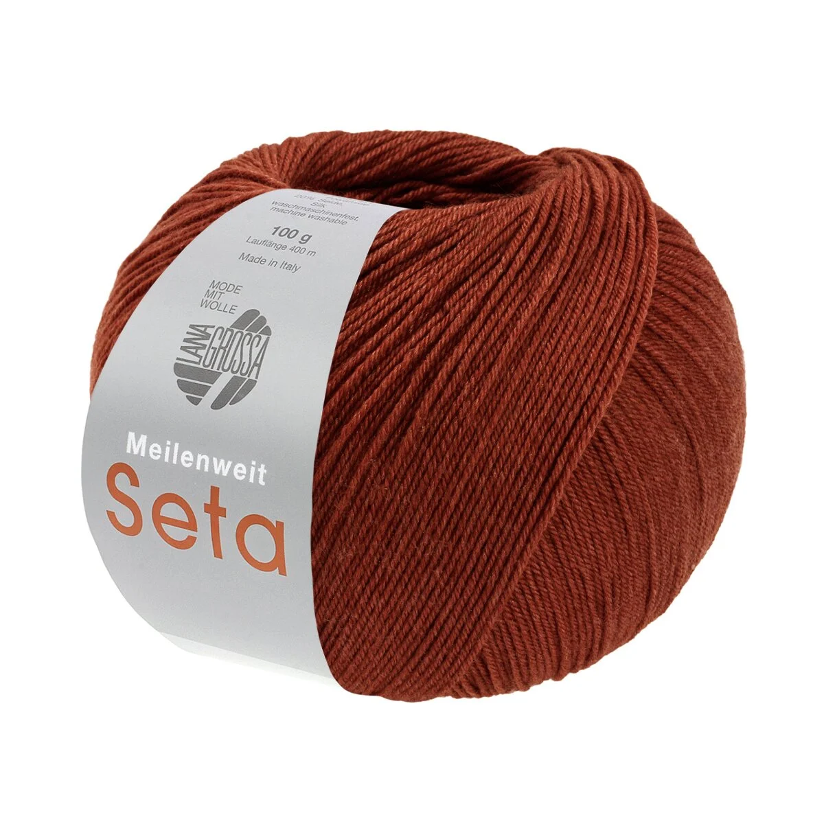 Lana Grossa - Meilenweit 100g Seta 0060 zimtbraun