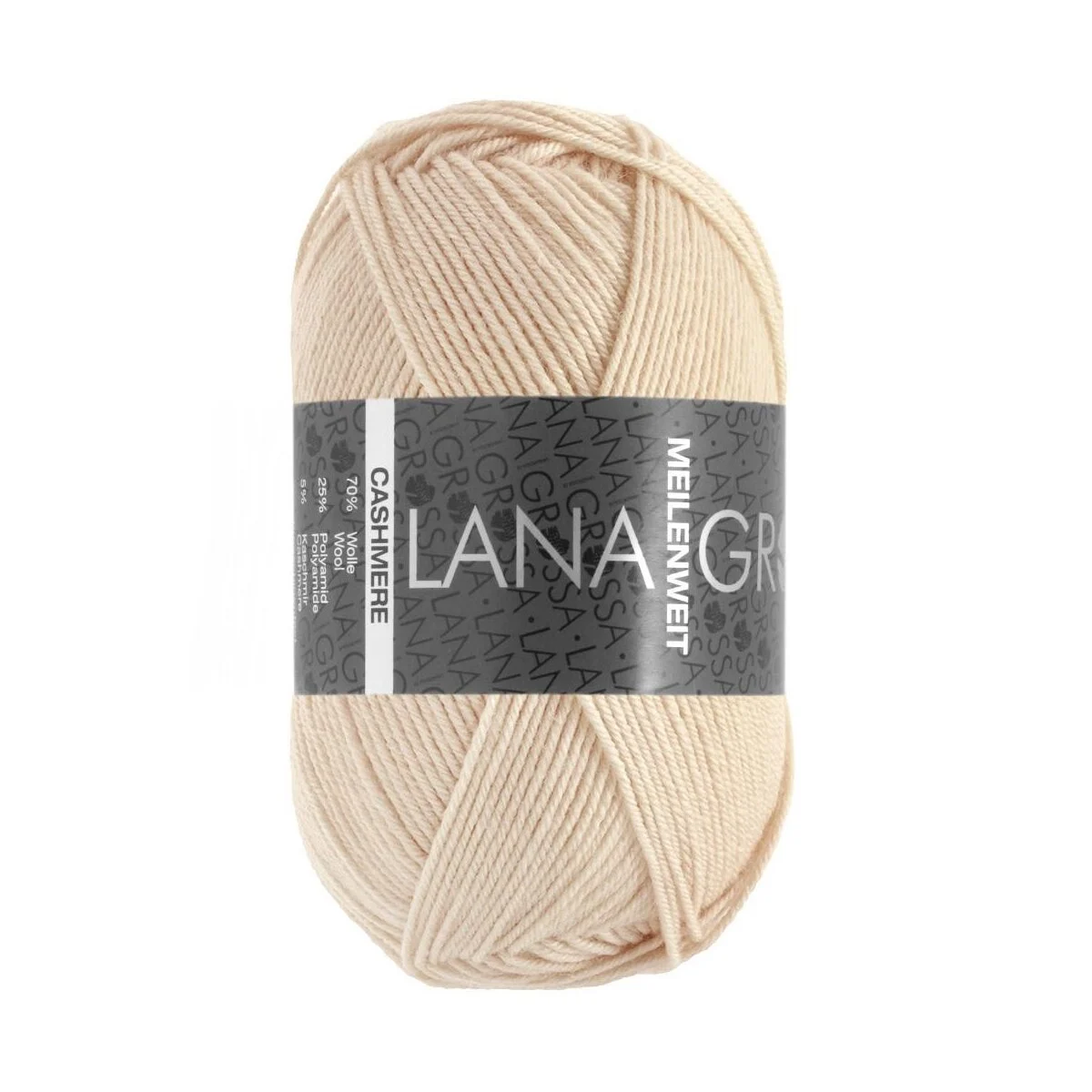 Lana Grossa - Meilenweit 4-fach 50g Cashmere 0056 vanille