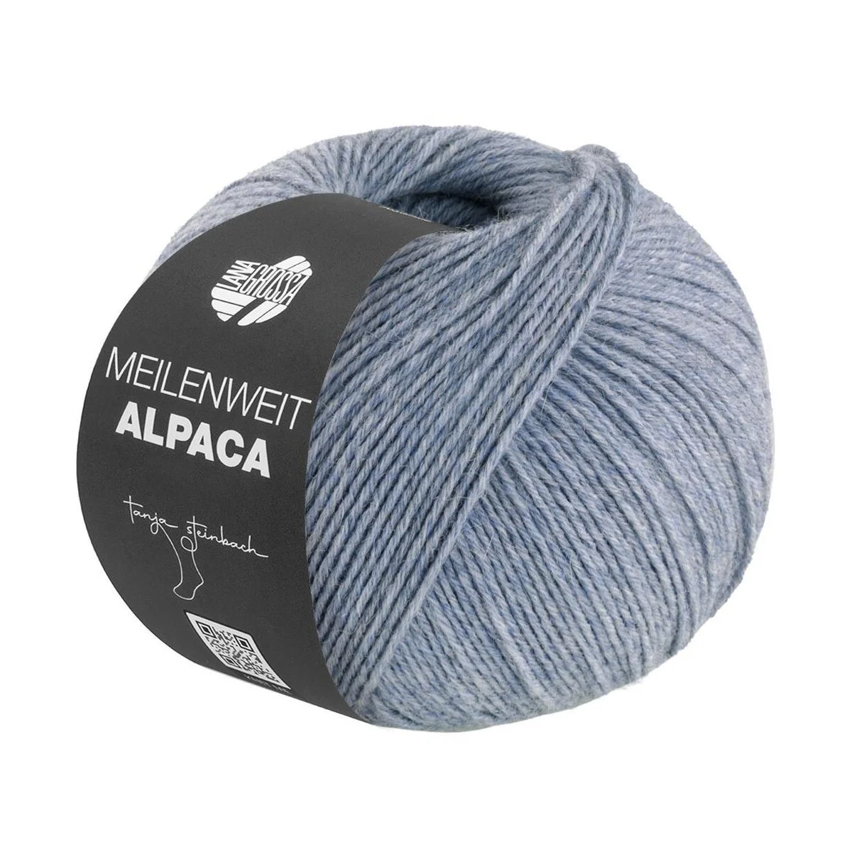 Lana Grossa - Meilenweit 6-fach 150g Alpaca uni 1012 graublau