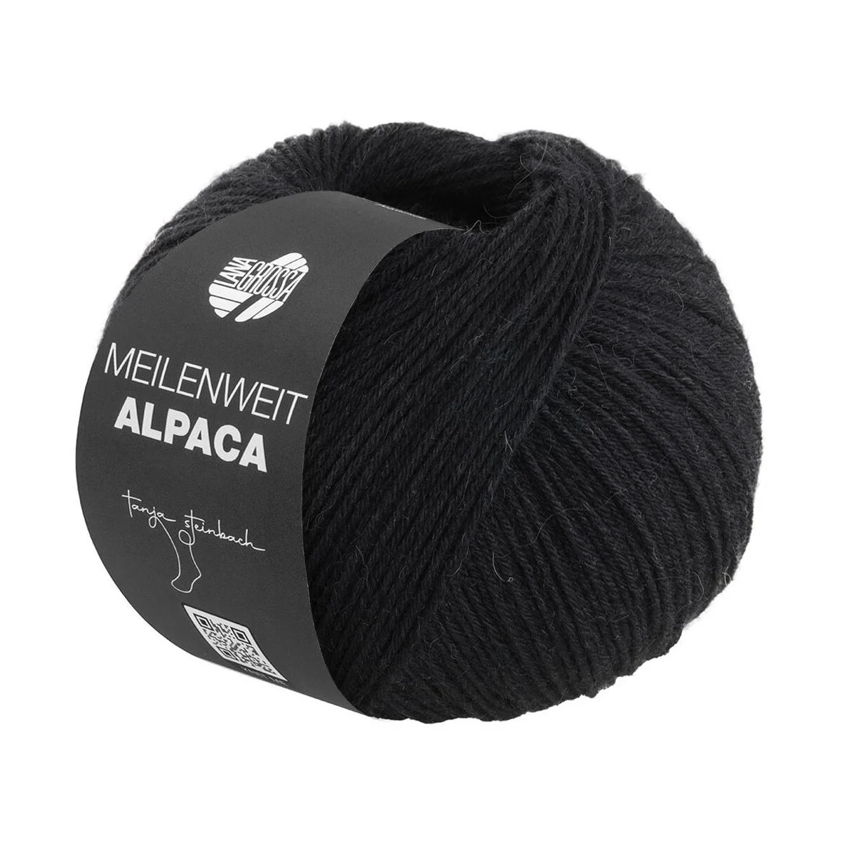 Lana Grossa - Meilenweit 6-fach 150g Alpaca uni 1014 schwarz