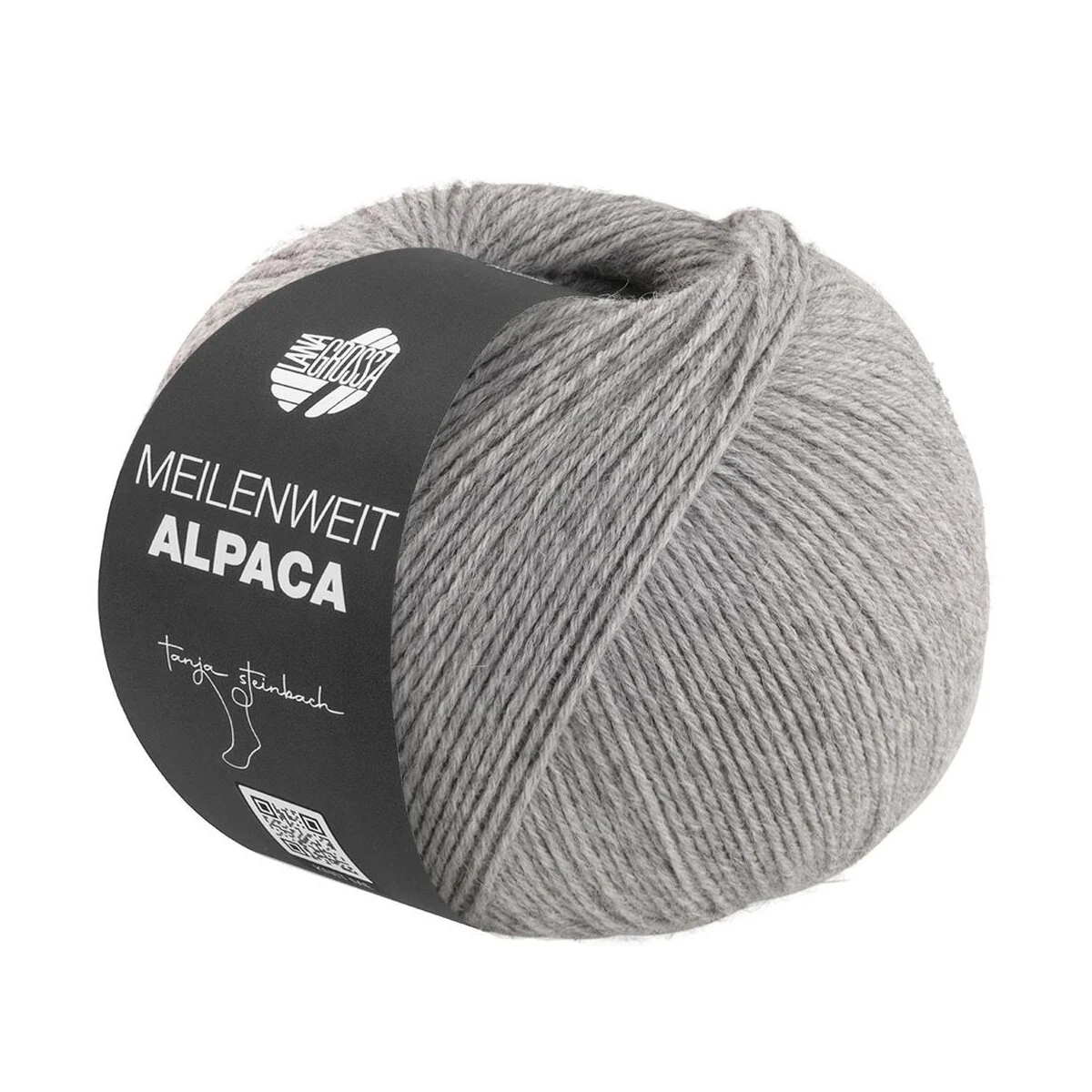 Lana Grossa - Meilenweit 6-fach 150g Alpaca uni 1016 dunkelgrau