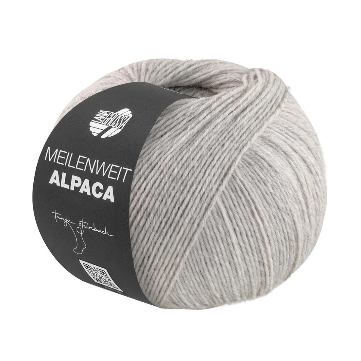 Lana Grossa - Meilenweit 6-fach 150g Alpaca uni 1017 hellgrau