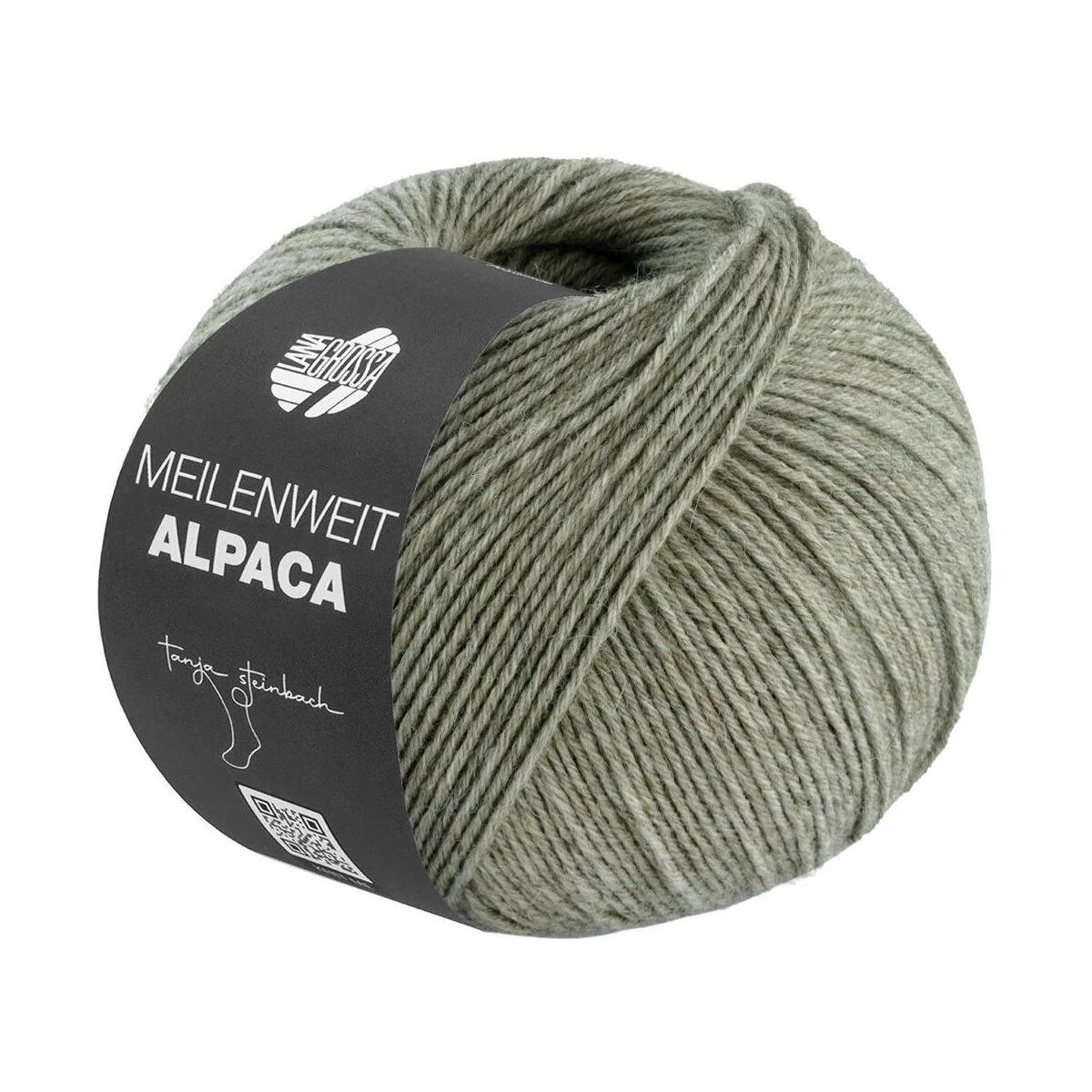 Lana Grossa - Meilenweit 6-fach 150g Alpaca uni 1018 schiefergrün