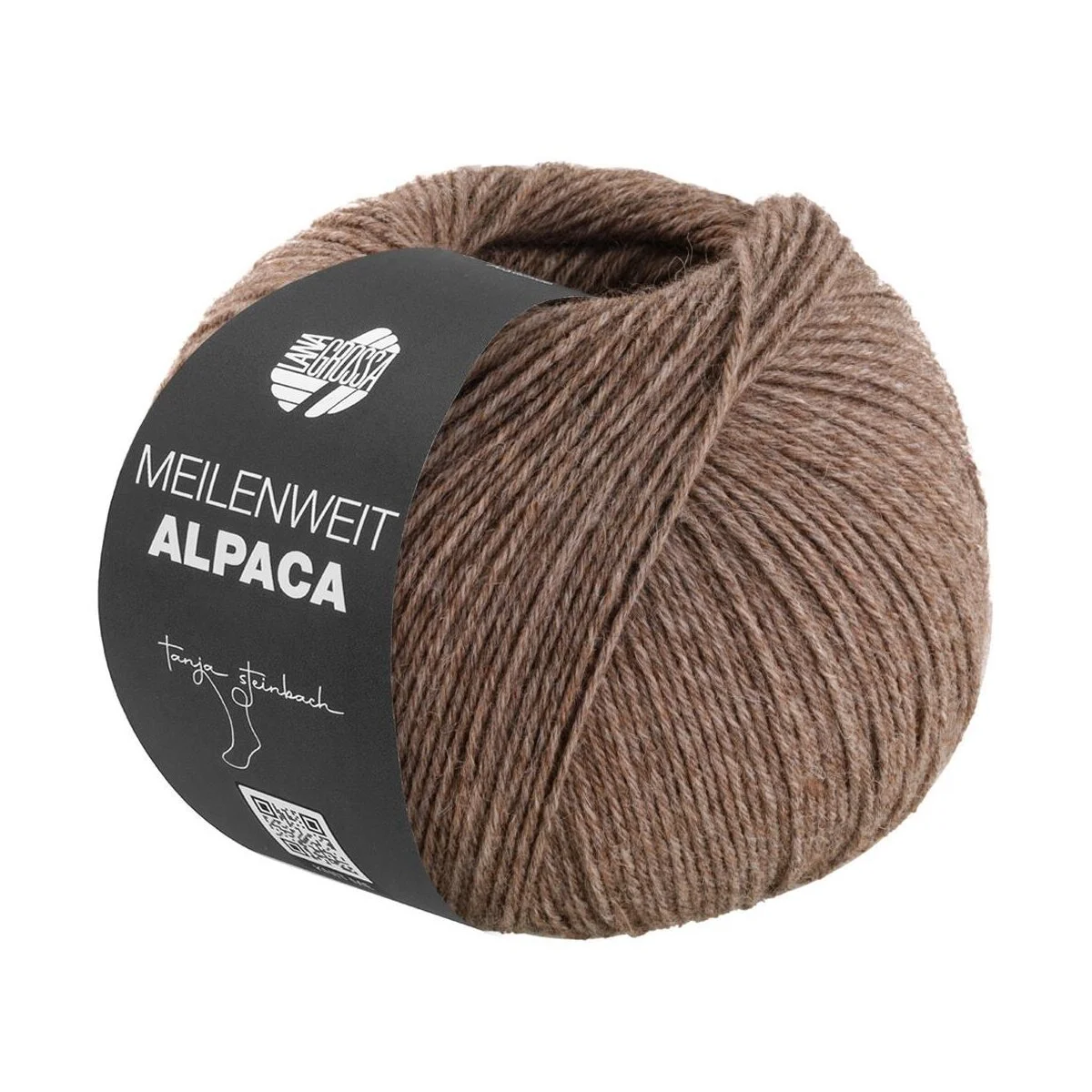 Lana Grossa - Meilenweit 6-fach 150g Alpaca uni 1021 graubraun