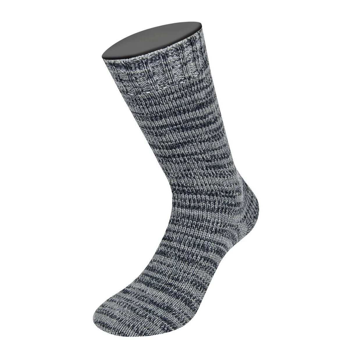 Lana Grossa - Meilenweit 6-fach 150g Denim Mix 9695 mittelgrau dunkelgrau schwarz