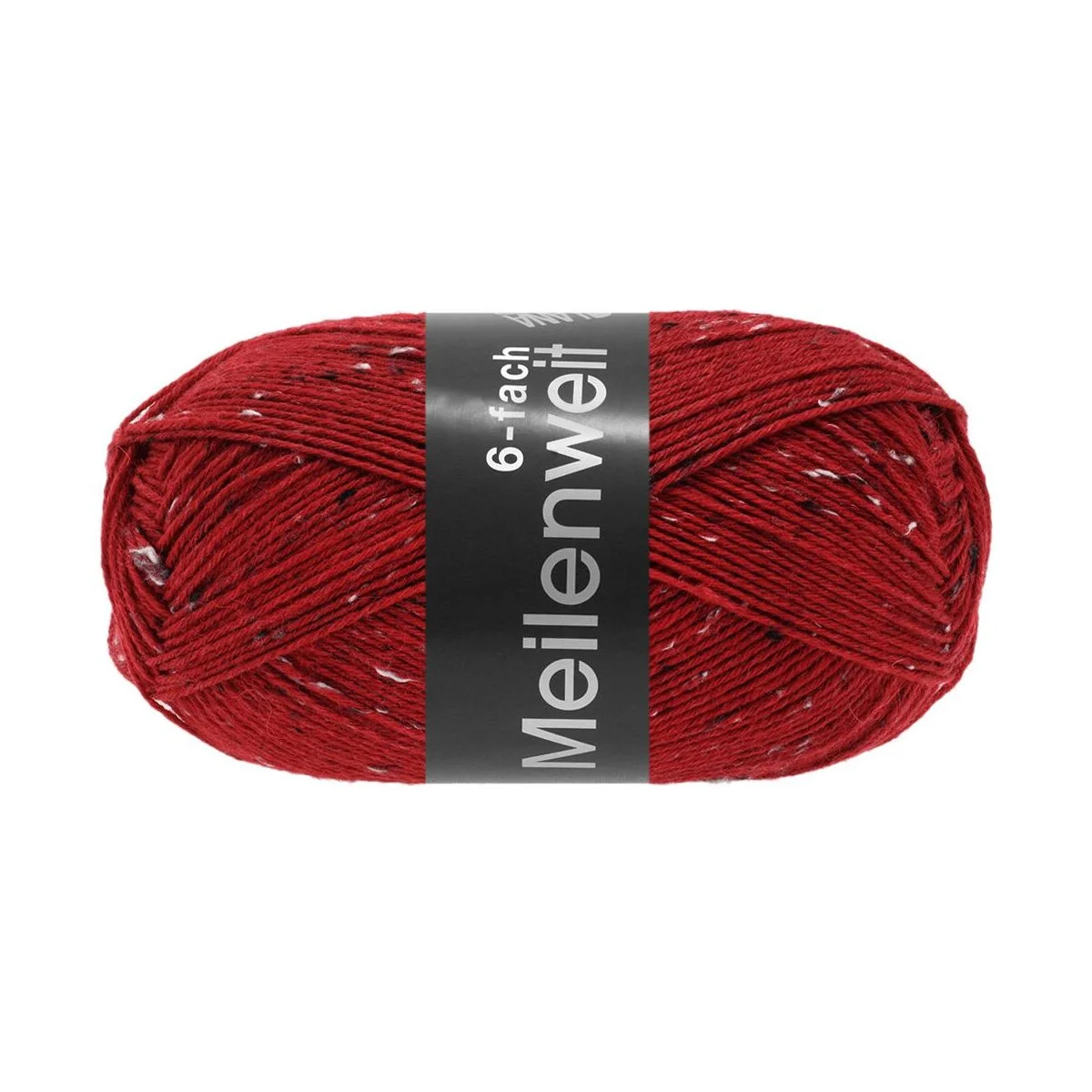 Lana Grossa - Meilenweit 6-fach 150g Tweed 9676 kirschrot