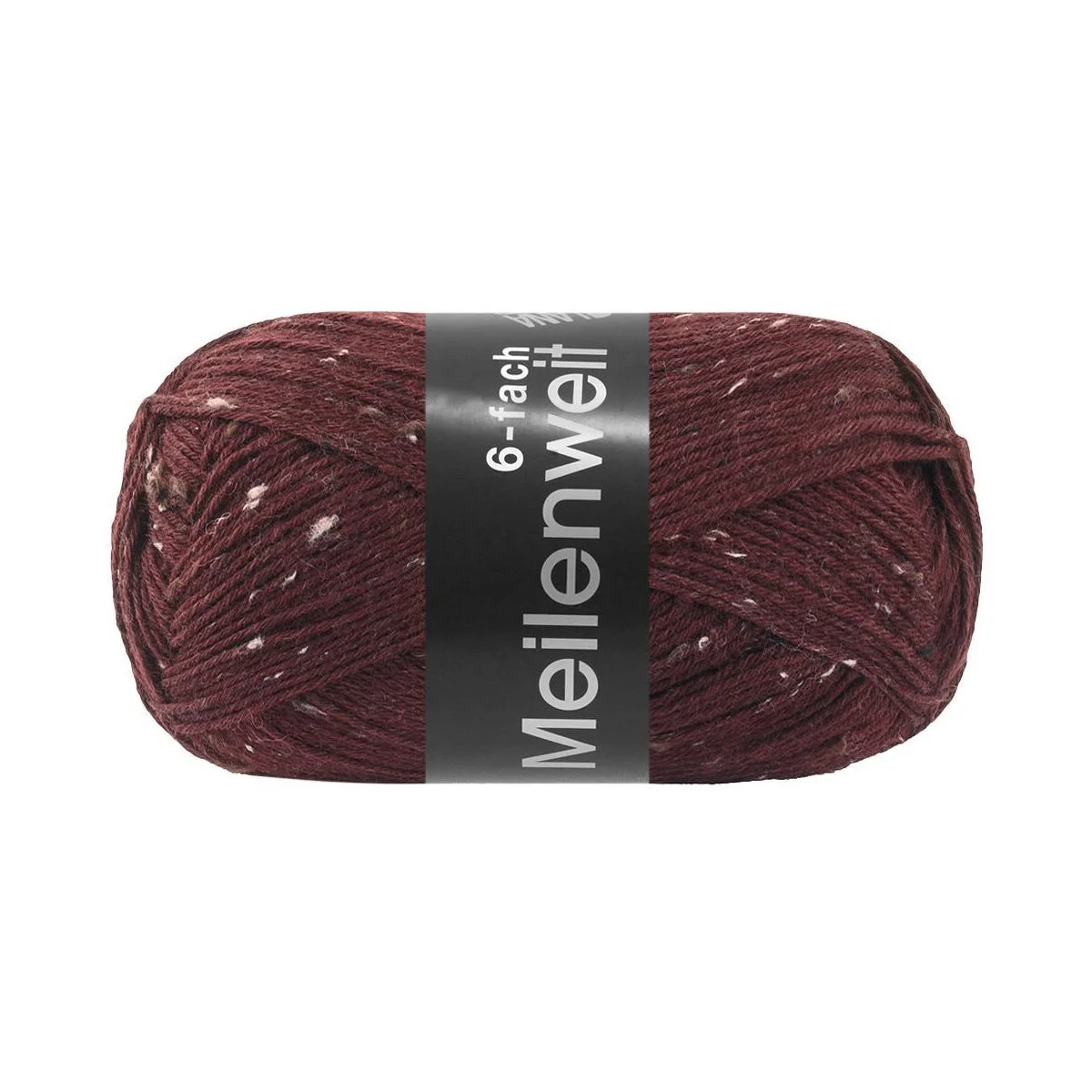 Lana Grossa - Meilenweit 6-fach 150g Tweed 9684 burgund
