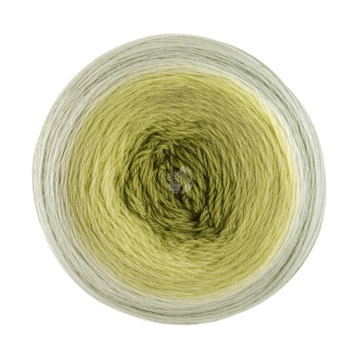 Lana Grossa - Merino Lace Aquarell 0001 oliv helloliv grüngrau