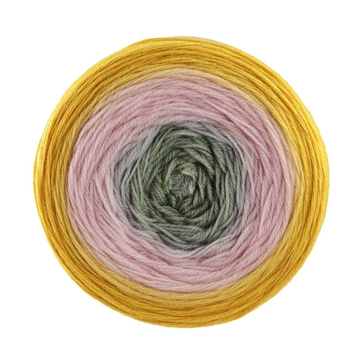 Lana Grossa - Merino Lace Aquarell 0002 curry altrosa graugrün