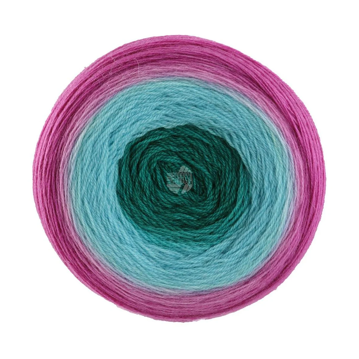 Lana Grossa - Merino Lace Aquarell 0003 petrol türkis fuchsia
