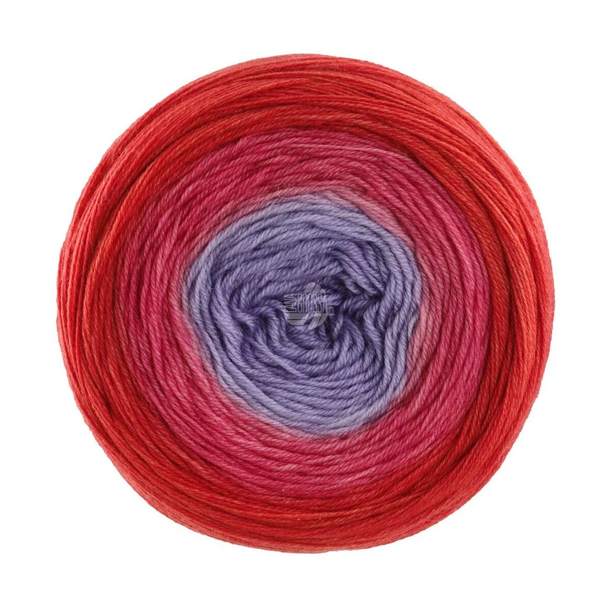Lana Grossa - Merino Lace Aquarell 0004 grauviolett himbeer tomatenrot