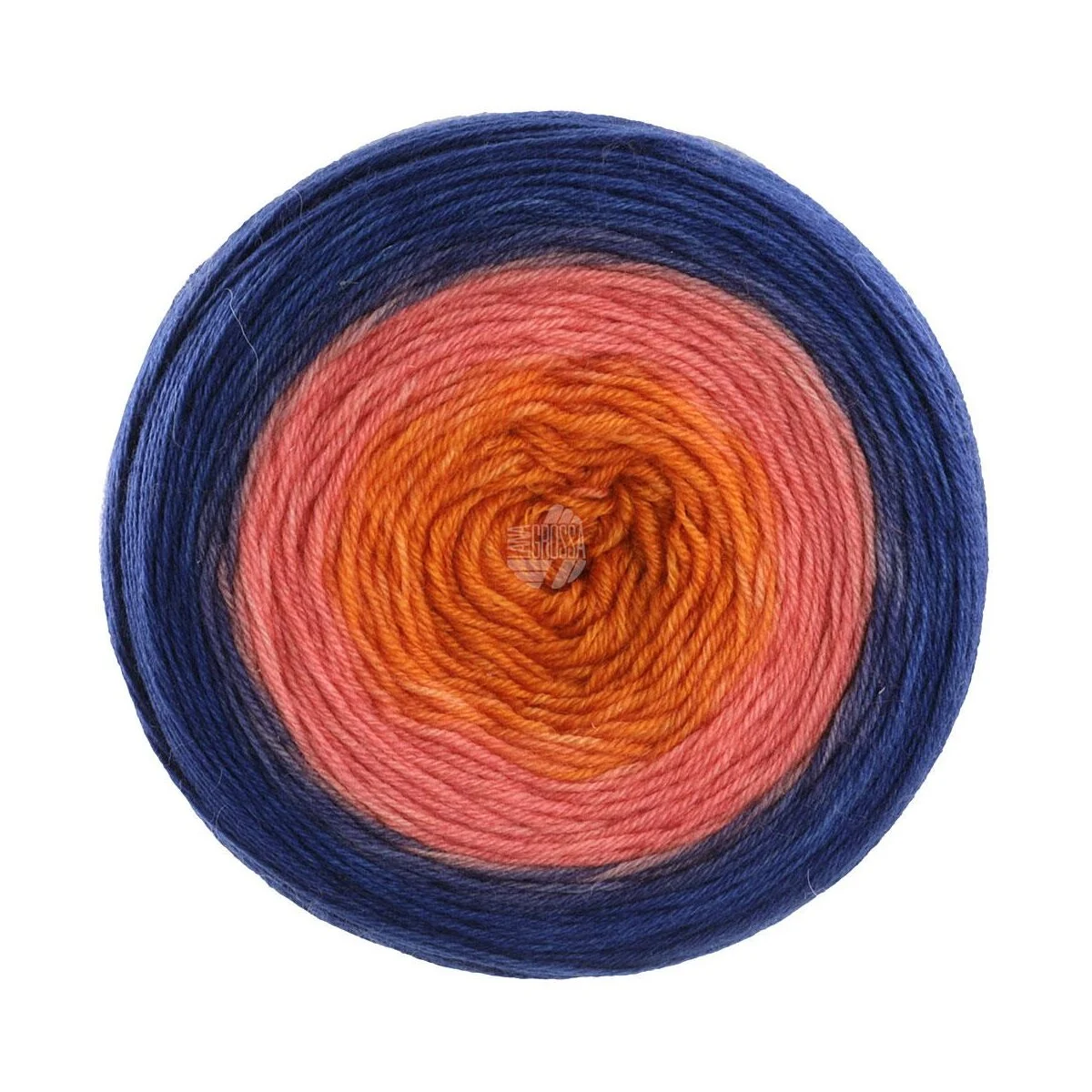 Lana Grossa - Merino Lace Aquarell 0007 orange nelkenrosa dunkelblau